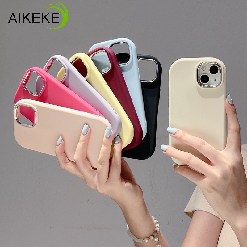 Tương thích cho Samsung Galaxy S24 S23 S22 Plus S24 + S23 + S22 + S23 FE Note 20 Ultra Cover Macaron Girl Camera Ốp Lưng Chất Lỏng Mềm Có Túi Khí Vỏ Điện Thoại Chống Sốc