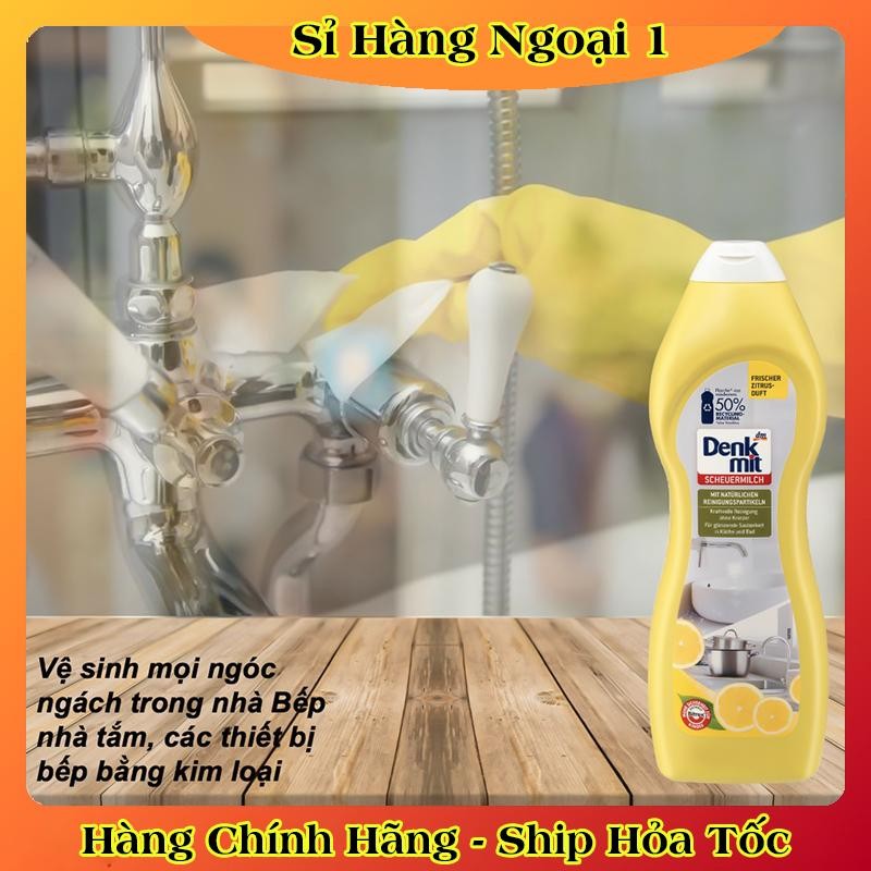 [Date mới nhất] Chai Tẩy Rửa Xoong Nồi Denkmit 750ml, Tẩy Bồn Rửa Đa Năng Siêu Sạch