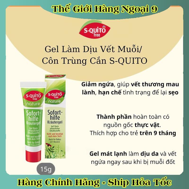 Xịt chống muỗi, kem bôi côn trùng đốt, thanh lăn và gel bôi muỗi đốt Squito Free cho bé từ sơ sinh của Đức- Date mới