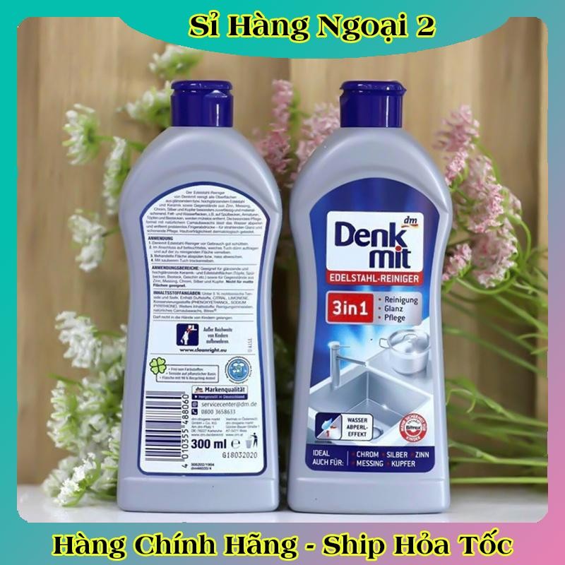 [ Date mới nhất] Dung dịch tẩy rửa inox Denkmit Edelstahlreiniger 3in1 300ml của Đức