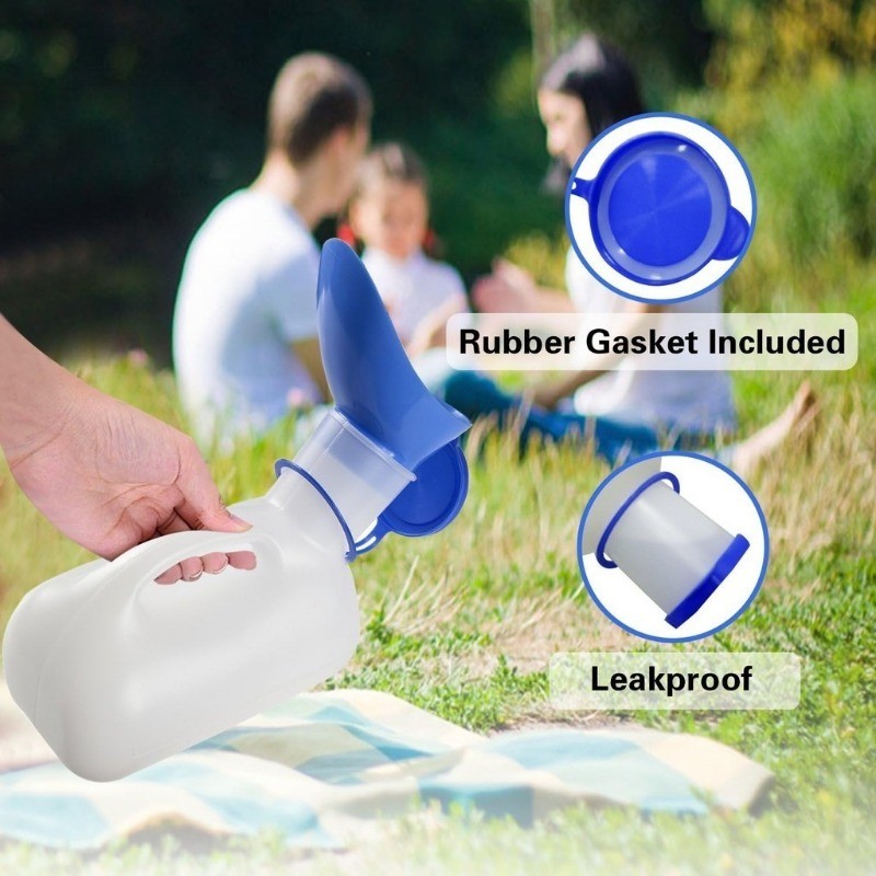 Nam/Nữ Bình Đựng Nước Tiểu Di Động ，Nhà vệ sinh ngoài trời 1000ml，Cho Cả Nam Và Nữ Đi Du Lịch/Cắm Trại/Xe Hơi