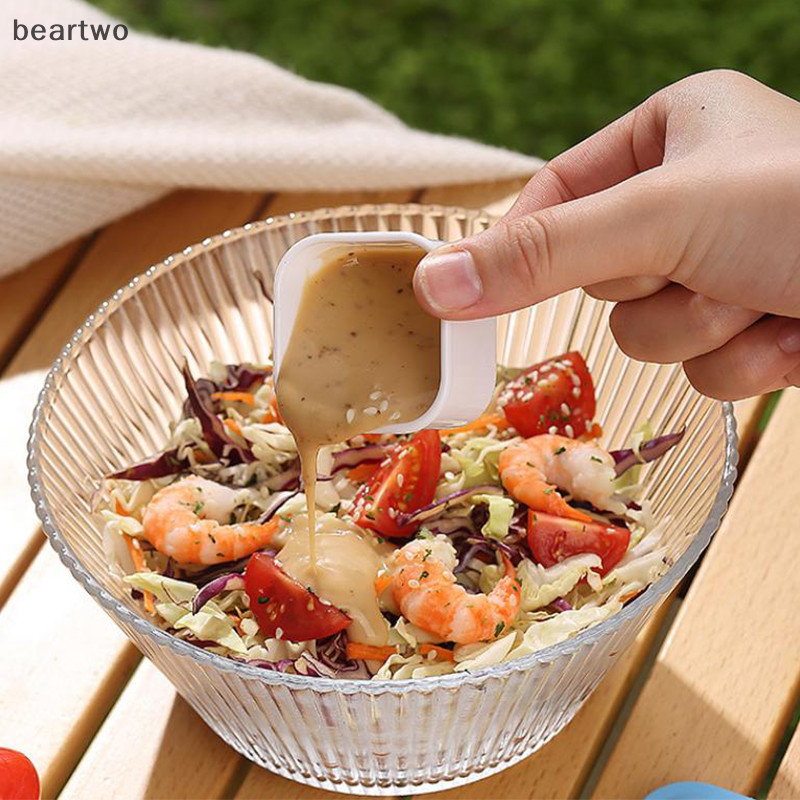 < Beartwo > 1 Cái Hộp Đựng Nước Tương Nhựa Mini Hộp Gia Vị Salad Hộp Đựng Cho Thịt Nướng Ngoài Trời Bento Hộp Cơm Trưa Phụ Kiện Đẹp