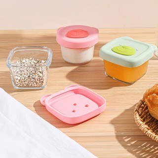 Hộp Trữ Đồ Ăn Dặm Cho Bé Có Vạch Chia, Hộp Trữ Đông Đồ Ăn Dặm Cho Bé Chất Liệu Thủy Tinh An Toàn ALINE