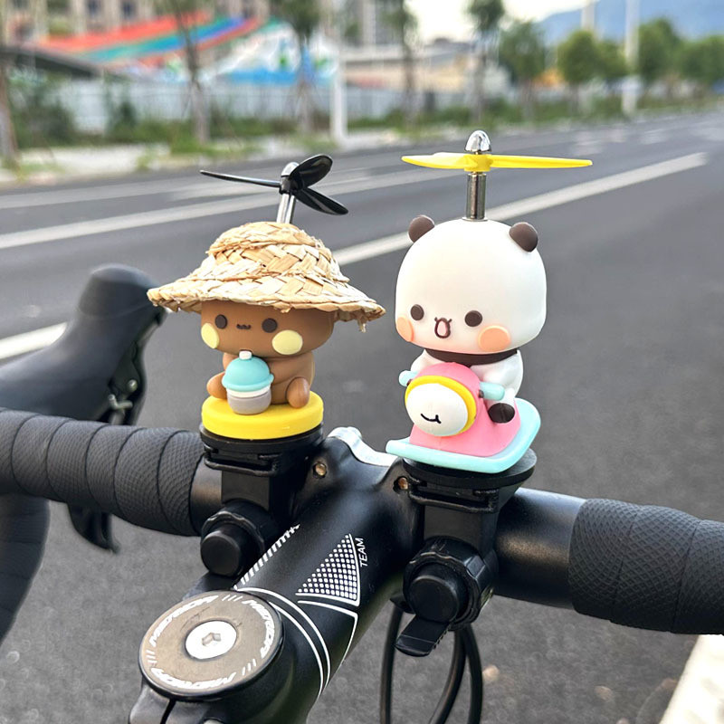 Một hoặc hai đồ trang trí ô tô, đồ trang trí xe máy, xe điện, vải đường bộ, phụ kiện nhỏ, vịt vàng nhỏ, Xe Đạp Dễ Thương