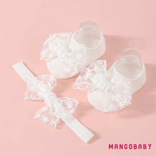 Mg-baby Bé Gái Tất Băng Đô Bộ Xuân Thu Đan Ren Nơ Công Chúa Tất Cho Tiệc Cưới Cho Bé Tắm