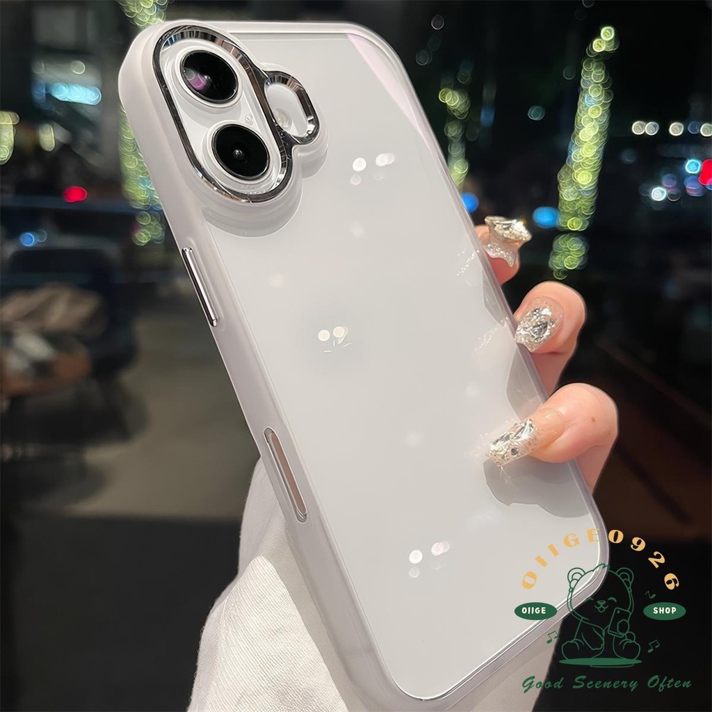【 Ốp lưng iphone16 】 Cảm giác da ống kính kim loại Vỏ điện thoại iphone16 Pro Max 15 14 13 12 cho vỏ iPhone Vỏ mềm silicon TPU chống sốc