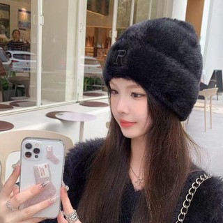 Mũ Bonnet Dệt Kim Dày Cho Nữ và Bé Gái, Chống Gió Lạnh