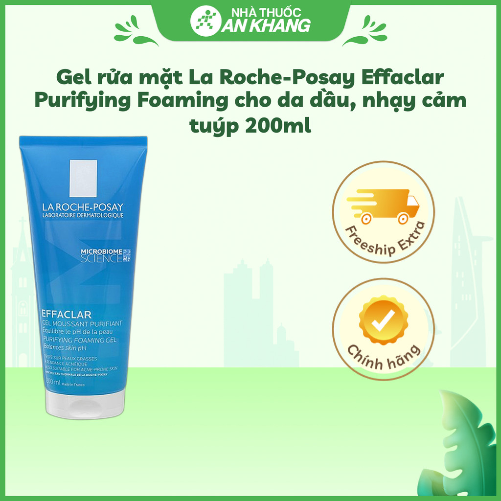 Gel Rửa Mặt Tạo Bọt La Roche-Posay Effaclar Cho Da Dầu Nhạy Cảm 200ml