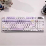 Lychee Gaming C98PRO Màn Hình Hiển Thị 98 Phím 2.4g Bluetooth Không Dây Có Dây Ba Chế Độ Tùy Chỉnh Bàn Phím Cơ Núm Tắt Tiếng RGB Chiếu Sáng Bé Gái Trò Chơi Văn Phòng — ảnh 7