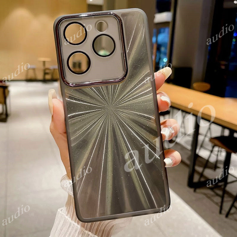 Ốp điện thoại lấp lánh pháo hoa bằng Laser Realme 15T 5G cho realme 15T 15 Pro 15Pro 5G với ống kính máy ảnh đầy đủ Phim bảo vệ Gradient Bling Vỏ trong suốt cho Realme 15Pro T15 Realme15T 5G