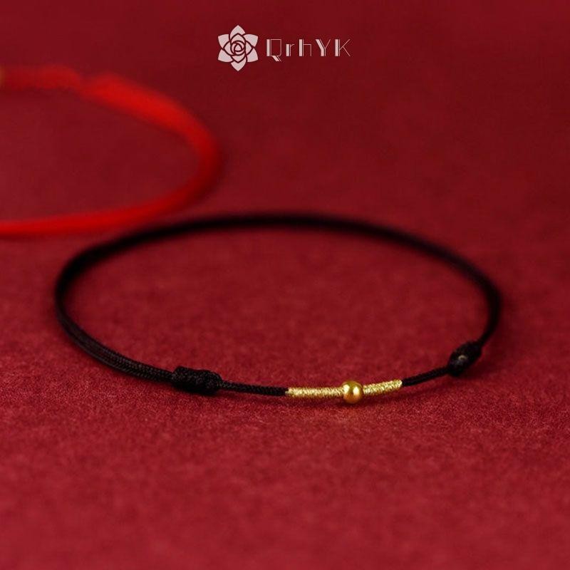 Qrhyk Thời Trang Handmade Vòng Tay Dây Đỏ May Mắn Lắc Tay Nam Nữ Người Yêu Bạn Thân Nhất Vòng Tay May Mắn Vòng Chân Kích Thước Điều Chỉnh Mới