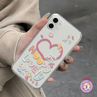 Colored heart Phone Case for IPhone 16 15 14 13 12Pro Max 11 XR XS Max 7 8 Plus Cartoon Phone Cover Soft Case TA