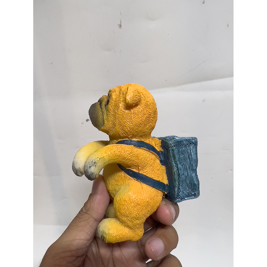 Chó Mặt Xệ Đu Thành Bể Cá (Trang Trí Bể Cá Cảnh) (Size 12cm)