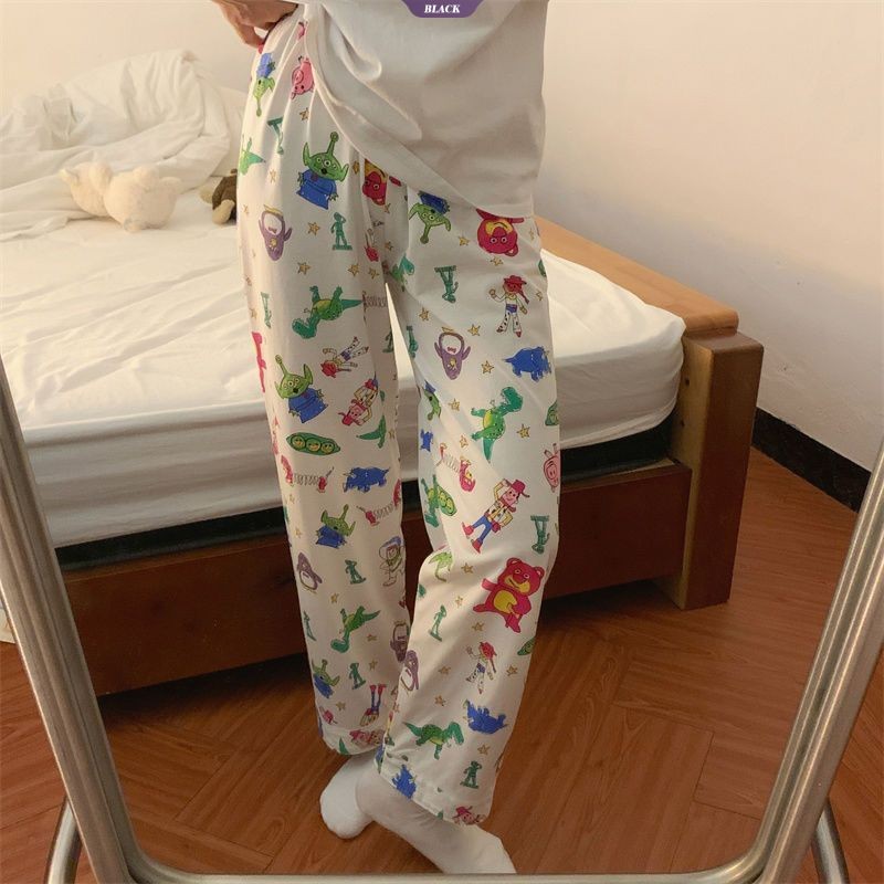 Xuân Thu Nhật Bản Mới Ins Toy Story Quần Ngủ Hoạt Hình Nữ Rời Giải Trí Có Thể Mặc Bên Ngoài Quần Nhà [BL]