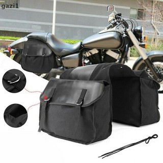 [gazi1] Túi du lịch xe máy Vải đen chống thấm nước Panniers Xe máy Hành lý Boutique