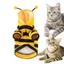 LAKAM Pet Bee Trang Phục Có Mũ Trùm Đầu, Quần Áo Cho Chó Mèo Mềm Thoáng Khí, Mùa Đông Ngộ nghĩnh Ấm Sọc Thiết Kế Mèo Ngày Lễ Cosplay Quần Áo Đồ Dùng Cho Thú Cưng