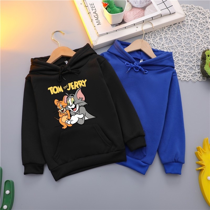 Trẻ Em Của Tom Và Jerry Áo Dài Tay Áo Phim Hoạt Hình In Áo Len Hàng Đầu Cho Bé Trai Và Cô Gái Ấm Cúng Và Vui Vẻ