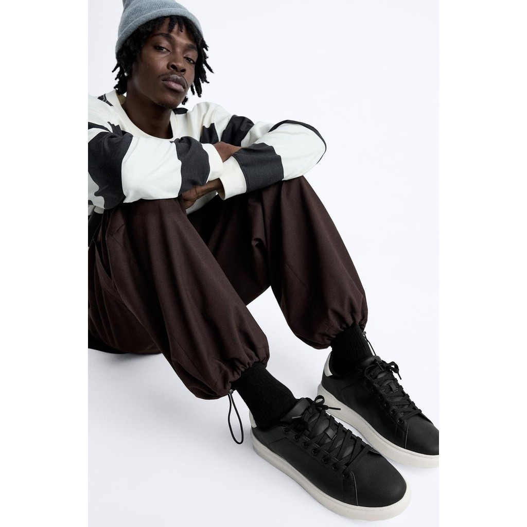 Giày unisex sneaker Zara chính hãng Black Platform - Dáng đế dày Đen