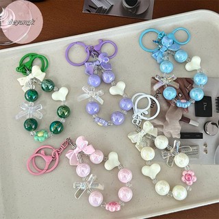 Deyangk Hoạt Hình Nơ Trái Tim Đính Hạt Dây Xích Điện Thoại Móc Khóa Nhiều Màu Sắc Mặt Dây Chuyền Dành Cho Nữ Bé Gái Ba Lô Đa Năng Trang Trí Phụ Kiện Quà Tặng VN