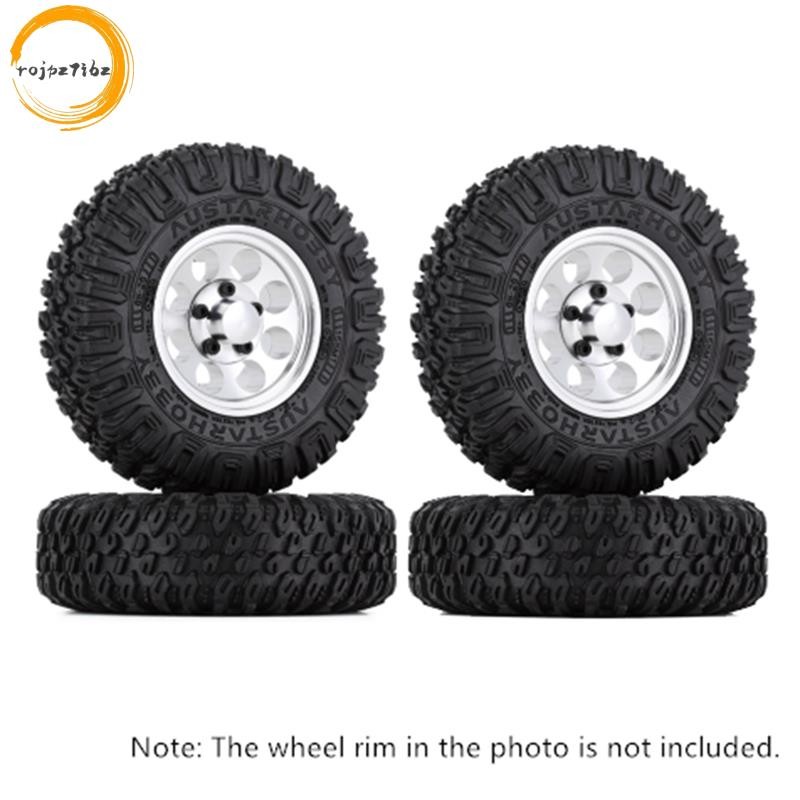 4 85MM 1.55 Inch Bánh Xe Cao Su Lốp Lốp Cho 1 / 10 RC Xe Bánh Xích Xe Trục Yeti Jr RC4WD D90 TF2 Tamiya CC01 LC70 MST