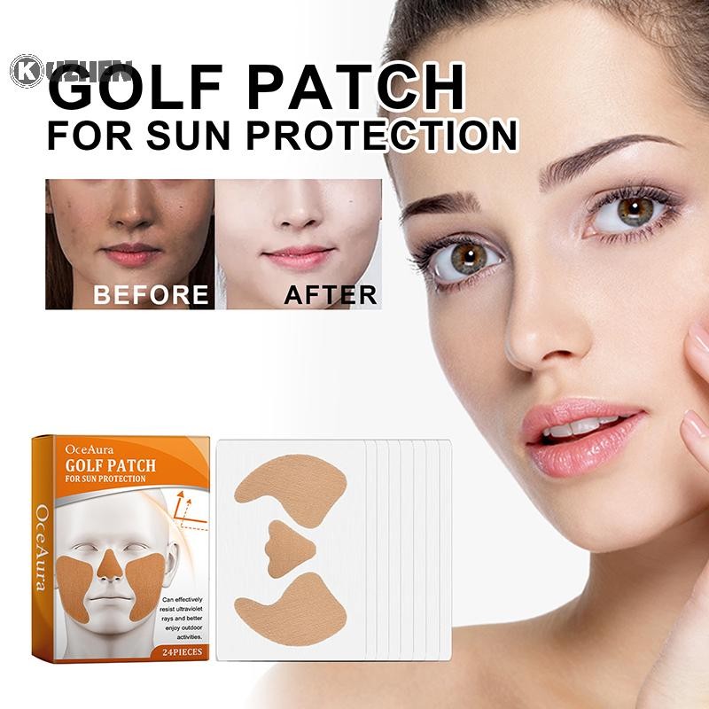 Kuzhen 24 Miếng Mặt UV Chống Nắng Dưỡng Ẩm Thoáng Khí Cho Golf, Đi Biển, Du Lịch HOT