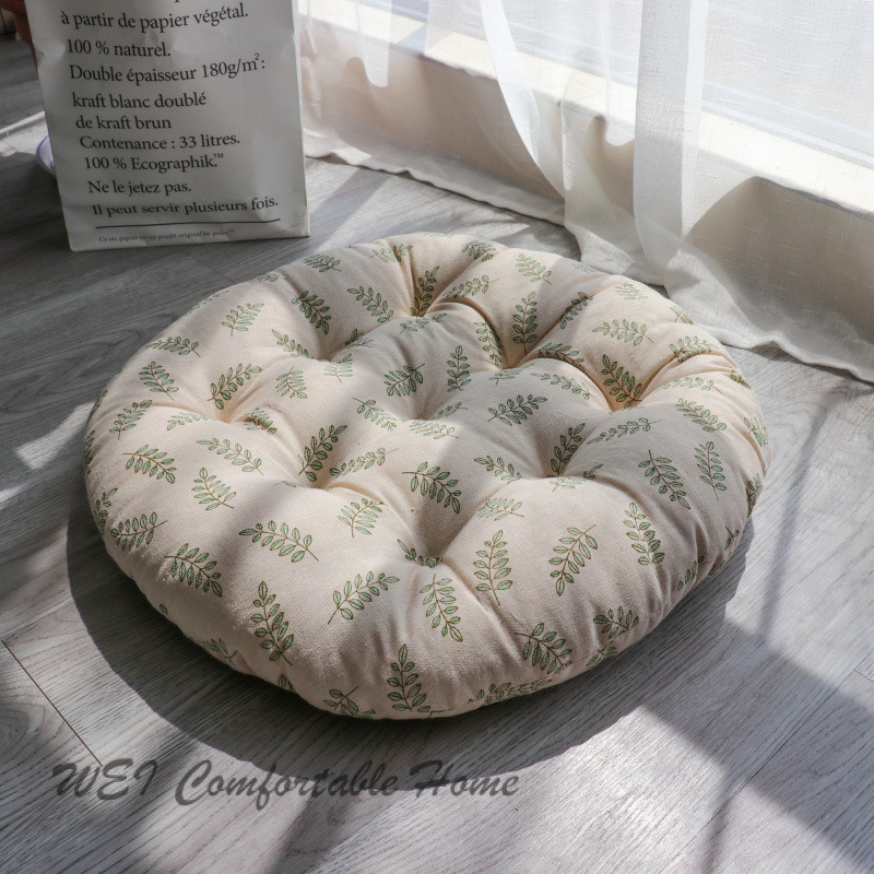 Phong Cách Nhật Bản Vải Tatami Futon Đệm Dày Phòng Khách Bay Cửa Sổ Hộ Gia Đình Kích Thước Lớn Trà Lễ Sàn Tròn Ghế Đệm