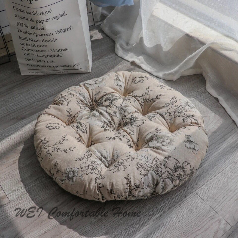 Phong Cách Nhật Bản Vải Tatami Futon Đệm Dày Phòng Khách Bay Cửa Sổ Hộ Gia Đình Kích Thước Lớn Trà Lễ Sàn Tròn Ghế Đệm