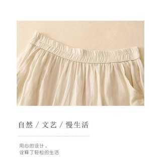 Mùa Hè 2025 Mới Nữ Crop Quần Ống Rộng Retro Thêu Rời Chảy Chảy Rỉ Cotton Vải Lanh Quần