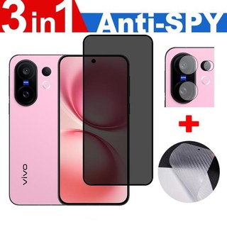 3 trong 1 Cho Vivo X200 FE 5G Kính Cường Lực Chống Gián Điệp Cho Vivo X200 X100s Pro Mini Ultra X200s 5G Bảo Vệ Màn Hình Riêng Tư Bảo Vệ Toàn Diện Có Bảo Vệ Ống Kính + Phim Sau