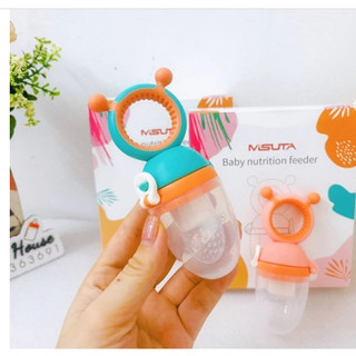 Túi Nhai Misuta chống hóc cho bé tập Ăn Dặm kèm 3 núm size