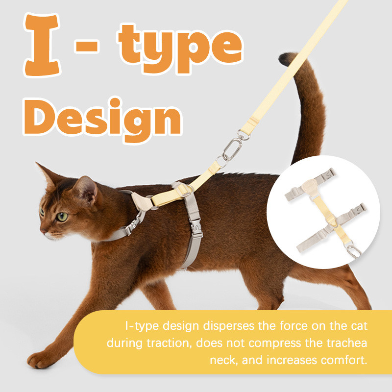 HamshMoc Escape Proof Cat Harness Bộ dây xích có thể điều chỉnh H-Back Nhẹ Khóa kẽm Khóa hạng nặng
