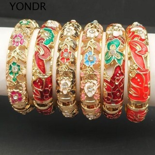 Vòng tay hoa hồ sơ YONDR, Vòng tay Cloisonne truyền thống, Vòng tay đôi tráng men thủ công Vòng tay nữ cổ điển dành cho nữ Cô gái