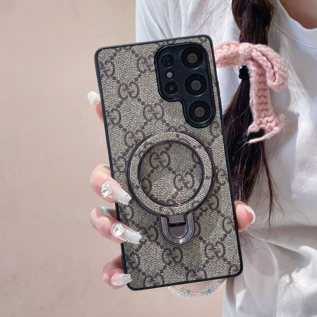 Dành Cho Samsung S10 S20 S21 S22 S23 S24 S25 PLUS S25ULTRA S24U S23U S22U S21U S20FE S21FE S23FE S24FE Da PU Cao Cấp Độc Đáo Với Giá Đỡ Từ Tính Vỏ Điện Thoại Chống Sốc
