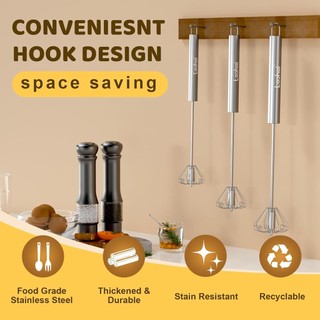 Máy đánh trứng bán tự động bằng thép không gỉ được nâng cấp Dễ sử dụng Máy đánh trứng Dụng cụ Wisker đa năng để nấu ăn Máy đánh trứng thiết yếu nhà bếp để nướng đánh trứng đánh đập và khuấy