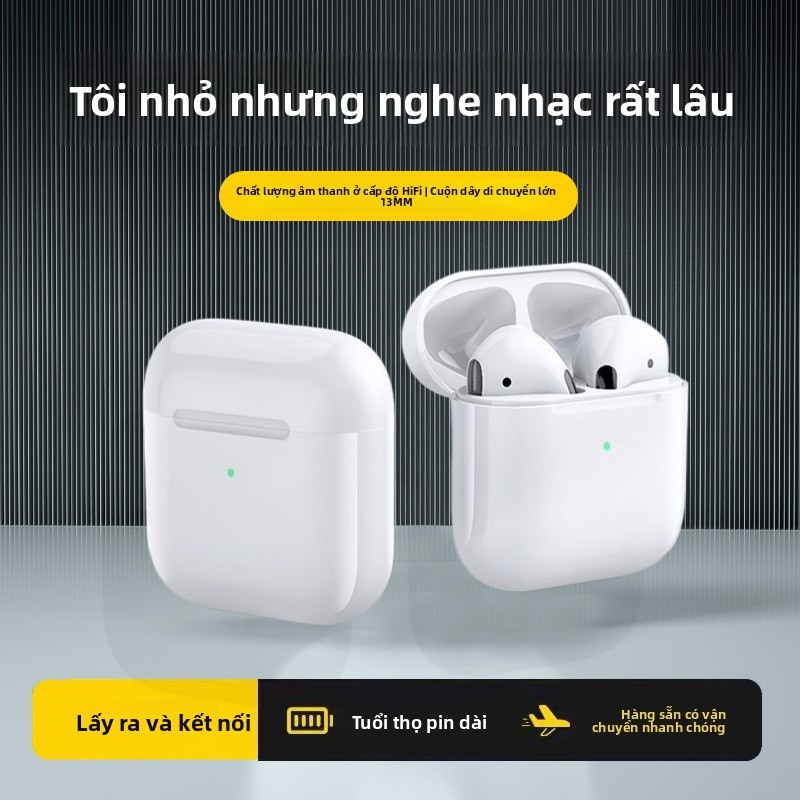 Tai Nghe Bluetooth Pro4 | Tai Nghe Không Dây Bán Trong Tai Mini Siêu Pin - Chống Ồn Hiệu Quả - Âm Thanh Sống Động - Đề Kháng Nước