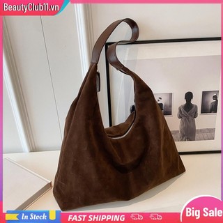 Túi du lịch đi lại nữ da lộn Hobo dung tích lớn