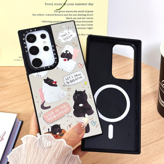 Ốp lưng Phone Case For cứng gương làm việc bận rộn từ tính cho Samsung Galaxy S25 24 23 UItra S25 24 Plus Vỏ bảo vệ chống sốc
