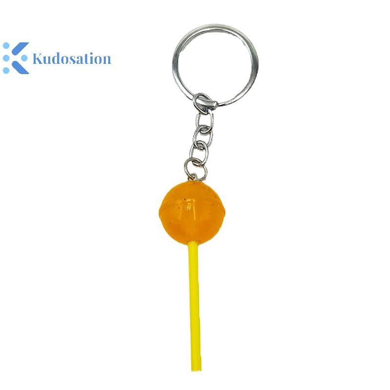 Kudosation 1 Mô Phỏng Lollipop Móc Khóa Trong Suốt Dạ Quang Nhựa Phụ Kiện Túi Kẹo Đồ Trang Trí Quà Tặng Sáng Tạo Điểm