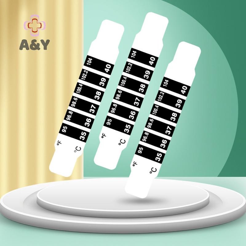 A & Y 5 / 10 Cái Trán Dải Nước Sốt Sữa Toàn Thân Bé Trẻ Em Kid Kiểm Tra Nhiệt Độ Miếng Dán Chăm Sóc Cho Bé.