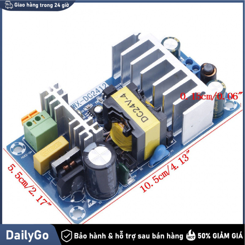 Mạch Cung Cấp Nguồn AC-DC 110/220V Ra 24V 6A – Công Suất Cao, Hoạt Động Ổn Định
