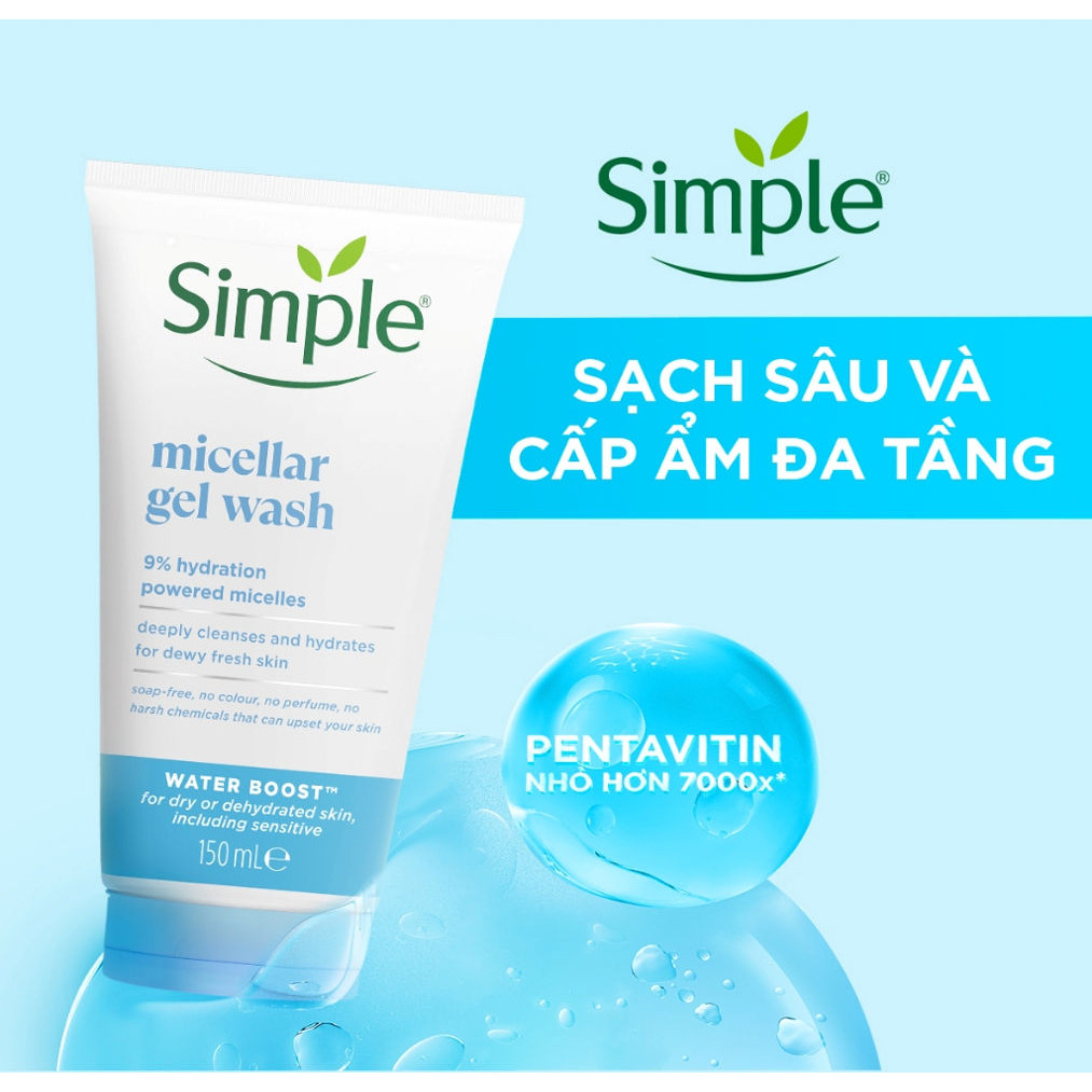 Sữa Rửa Mặt Simple lành tính và hiệu quả cho mọi loại da 50ml (mini)