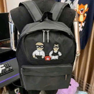 Balo Dê Gà 2 Giáo Sư Ngồi Bàn Làm Việc KCloset Cặp Đựng Sách Vở Laptop Size 40 Chất Dù Thời Trang Nam Nữ NA937