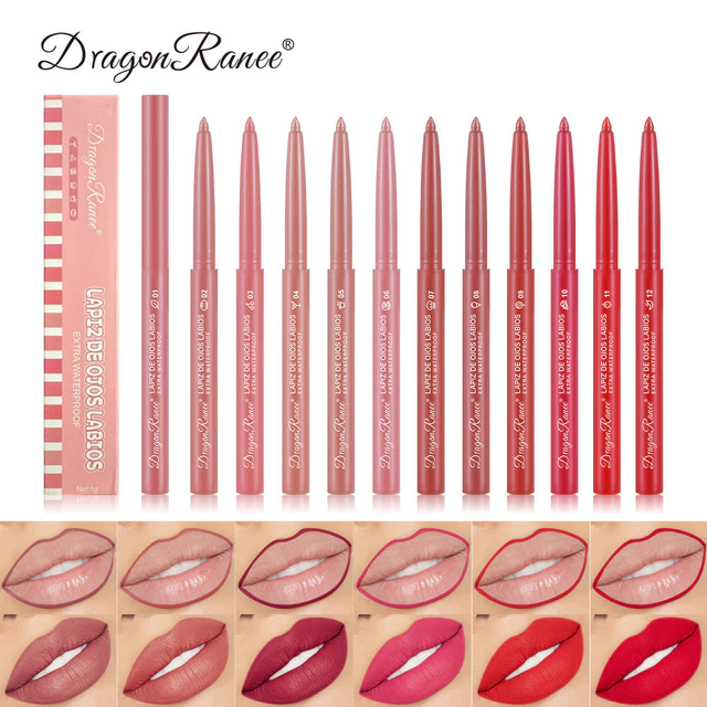 Son Môi Bút Màu Nâu Đậm Đỏ Chống Thấm Nước Lâu Dài Lip Liner Nữ Móc Lót Matte Lipstick Matte Beginner Velvet Female Lipstick Pen Bean Paste Rose Automatic Lip Liner Lip Liner Chống Thấm Nước Matte Bea