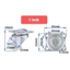 4 cái Bánh xe đẩy hàng Đen Trắng, có bạc đạn, chất liệu nhựa PVC, chịu tải tốt, dùng cho xe đẩy cỡ nhỏ
