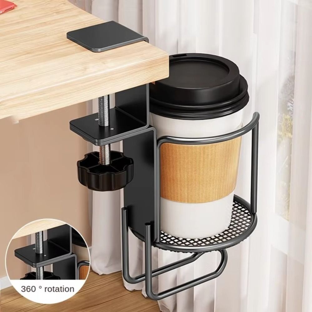 Giá đỡ cốc để bàn MONOSTYLE No Drill 2 trong 1, chống rơi, xoay 360 độ, kẹp cạnh, tay nâng cấp, điều chỉnh
