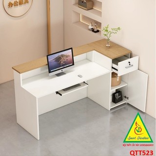 Quầy thu ngân, lễ tân, tính tiền bằng gỗ MDF QTT523 - NỘI THẤT LẮP RÁP VIENDONGADV