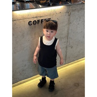 Trẻ Em Mùa Hè Hàn Quốc Bé Trai Không Tay Phù Hợp Với Áo Vest Nhiều Màu Sắc Áo Thun Thoải Mái Cho Bé Cotton Top