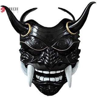 Ea Nhật Bản Ma Hannya Mặt nạ hóa trang Halloween Prajna Mặt nạ nửa mặt Samurai VN