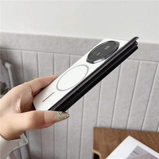 Ốp điện thoại từ tính da hình tròn cao cấp dành cho doanh nhân thời trang cao cấp dành cho Huawei Honor Magic V3 V5 Cover