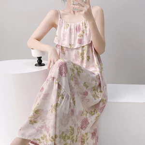 Bộ Đồ Ngủ Cotton Lụa Phong Cách Cao Cấp, Chống Va Đập, Thích Hợp Mùa Hè